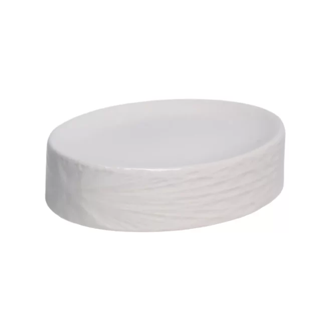 White Bathroom Set 4 Piece Bulk, Soap Dispenser Brush Holder-3