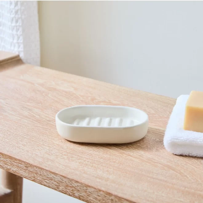 White Bathroom Accessories Wholesale, 5-Piece Functional Set-6