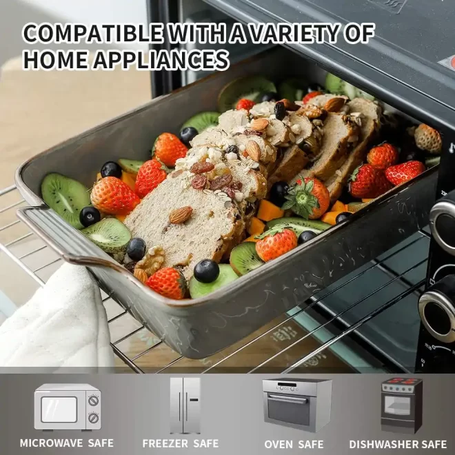 Ripple Texture Wholesale Baking Dish, Ceramic Kitchenware