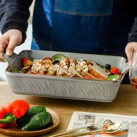 Ripple Texture Wholesale Baking Dishes, Ceramic Kitchenware