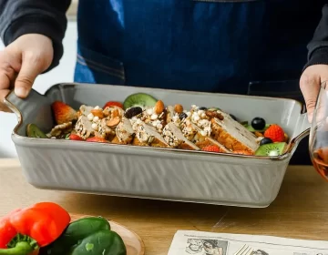 Ripple Texture Wholesale Baking Dish, Ceramic Kitchenware