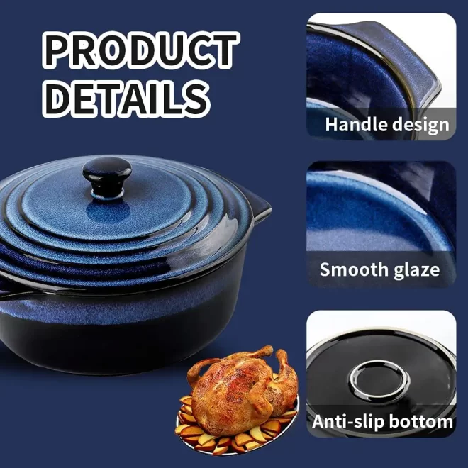 reactive-glaze-customized-casserole-dishes-ceramic-bakeware-with-lid-2