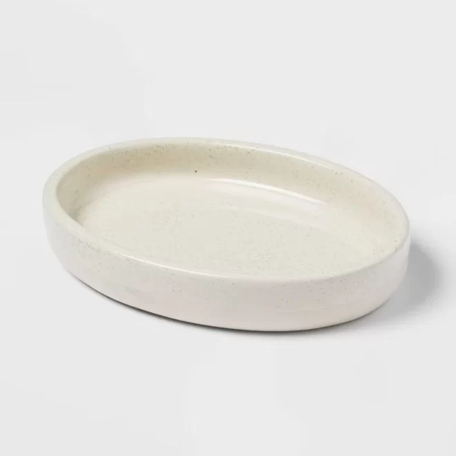 Luxury Bath Accessories Wholesale with Speckled White Glaze