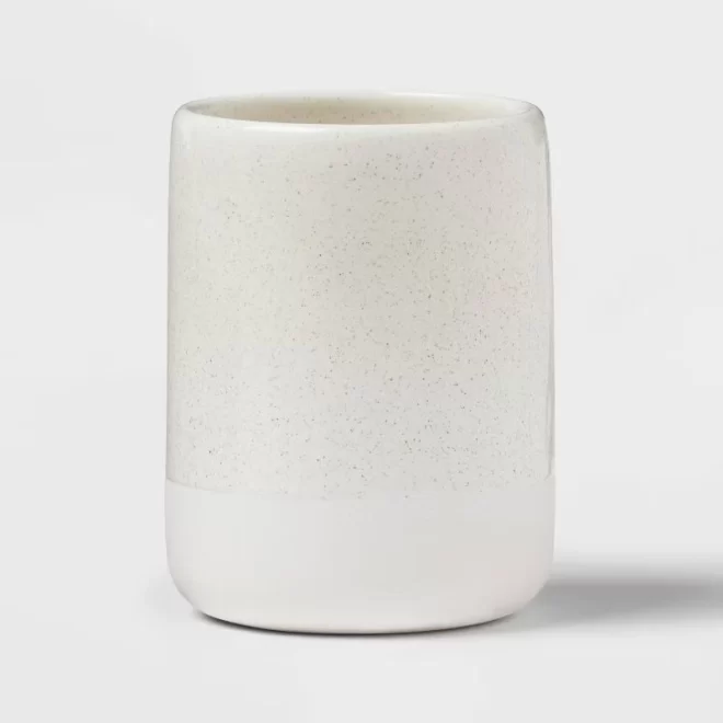 Luxury Bath Accessories Wholesale with Speckled White Glaze