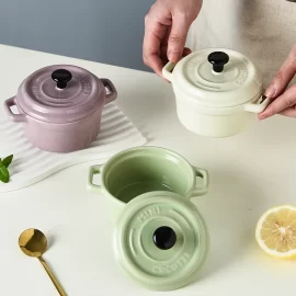 Mini Ramekins Bulk with Lid, Wholesale Ceramic Souffle Cups