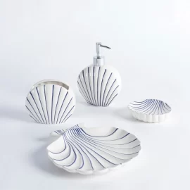 Shell Shape Ceramic Bath Accessory Sets Wholesale Supplier