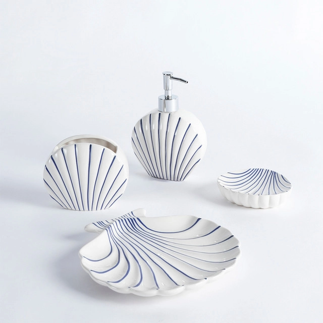 shell-shape-ceramic-bath-accessory-sets-wholesale-supplier-1