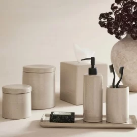 Gray Bathroom Set Wholesale, Hotel Bathroom Accessory Supply