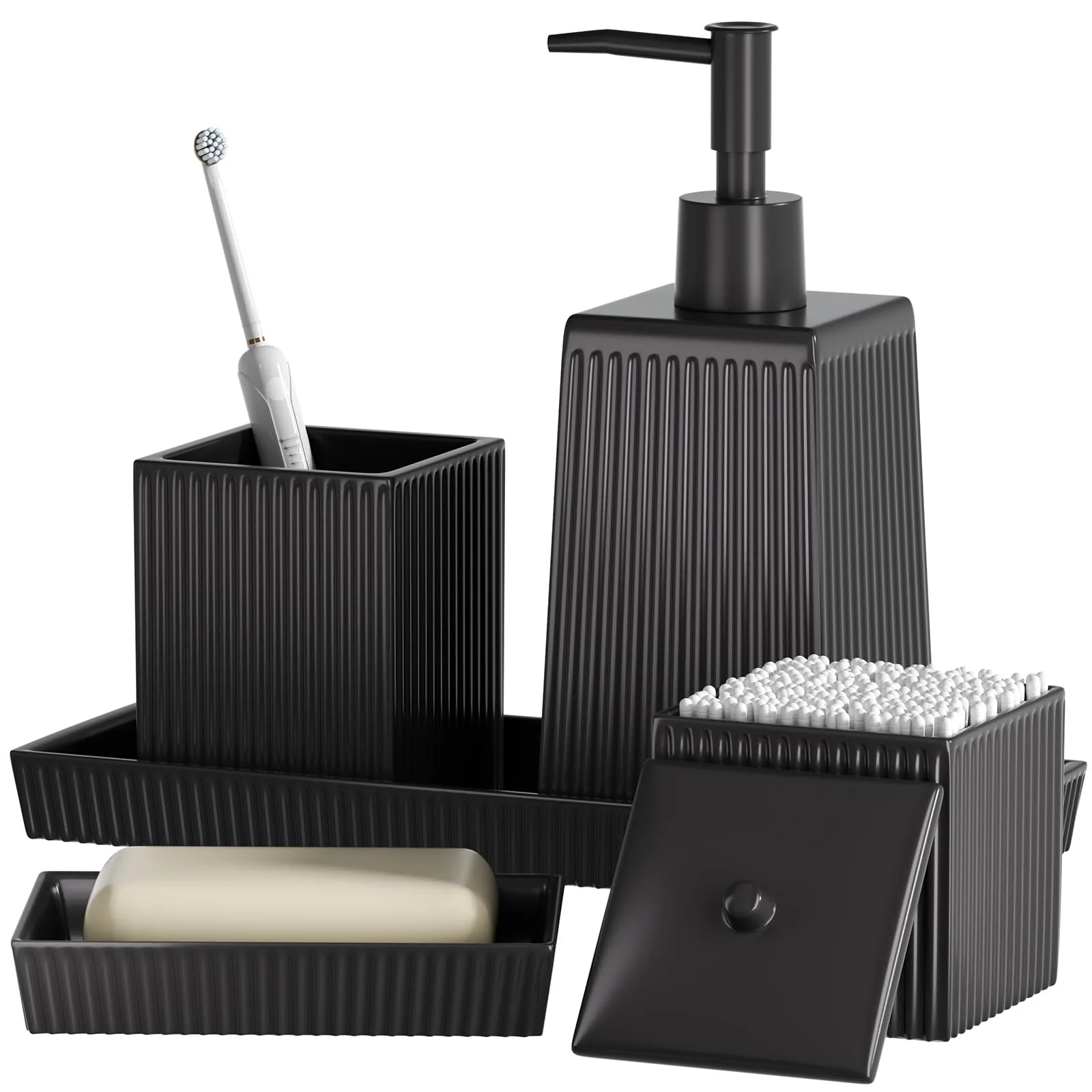 matte-black-bathroom-accessory-set​-bulk-ceramic-bath-set-5