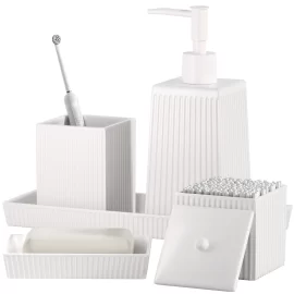 Hotel Bathroom Accessories Set Wholesale, White Bathroom Set