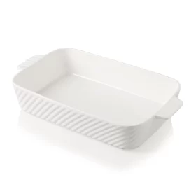 White Baking Pan wholesale, Custom Ceramic Bakeware for Oven