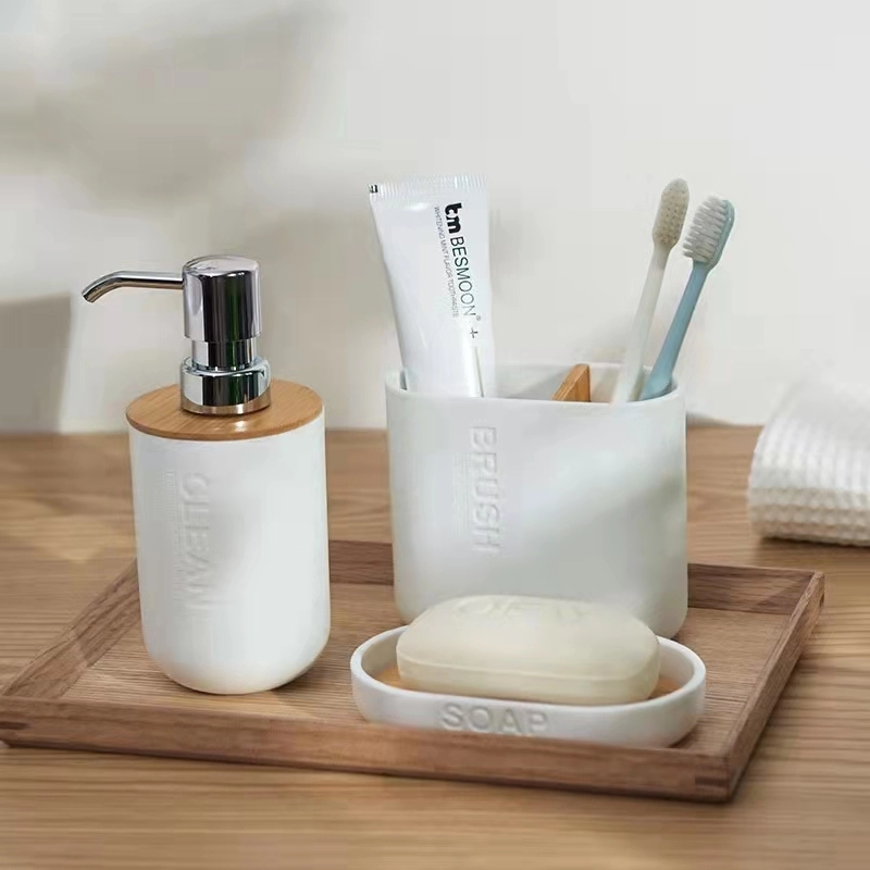 White-Ceramic-&-Bamboo-Bathroom-Set,-Custom-Bath-Accessories-Wholesale